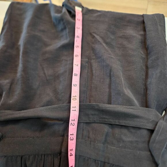 NEW NWT Nine West Black Belted Utility Jumpsuit Long Sleeve Medium Pockets - Picture 11 of 14